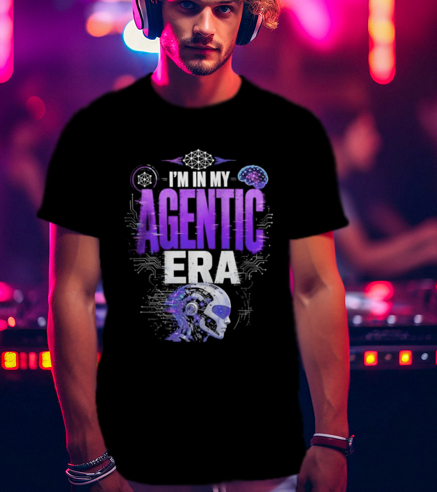 I'm In My Agentic Era Artificial Intelligence Circuit Brain Skull T-Shirt