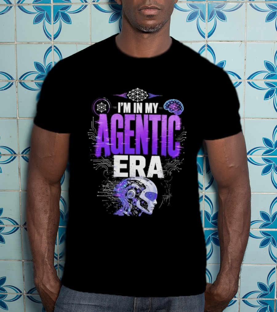 I'm In My Agentic Era Artificial Intelligence Circuit Brain Skull T-Shirt