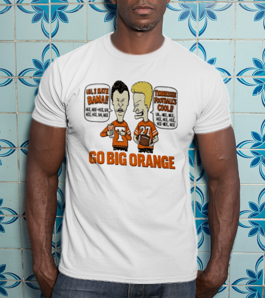 Go Big Orange Beavis And Butt Head Tennessee Volunteers Football T-Shirt