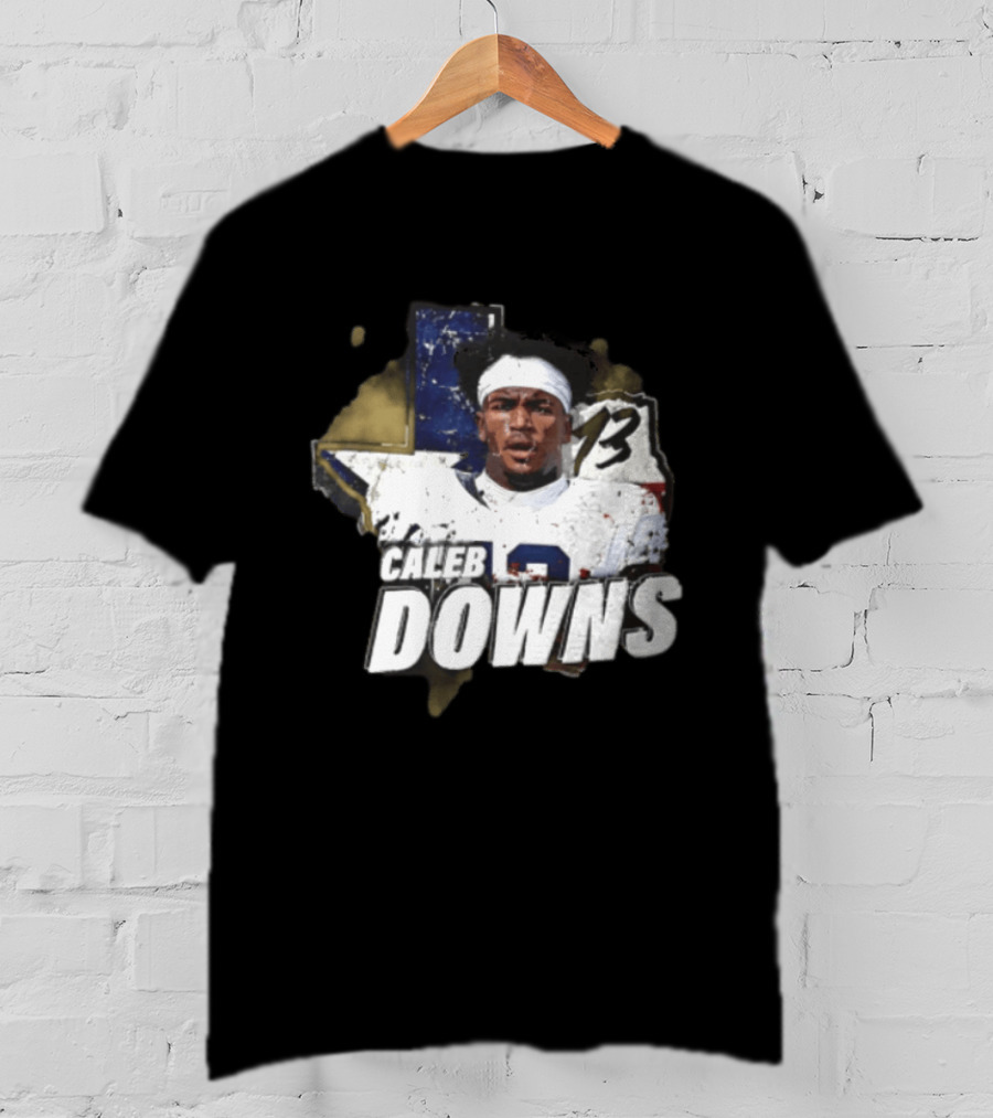 Caleb Downs 13 Virginia Tech NCAAF Football Texas Star T-Shirt