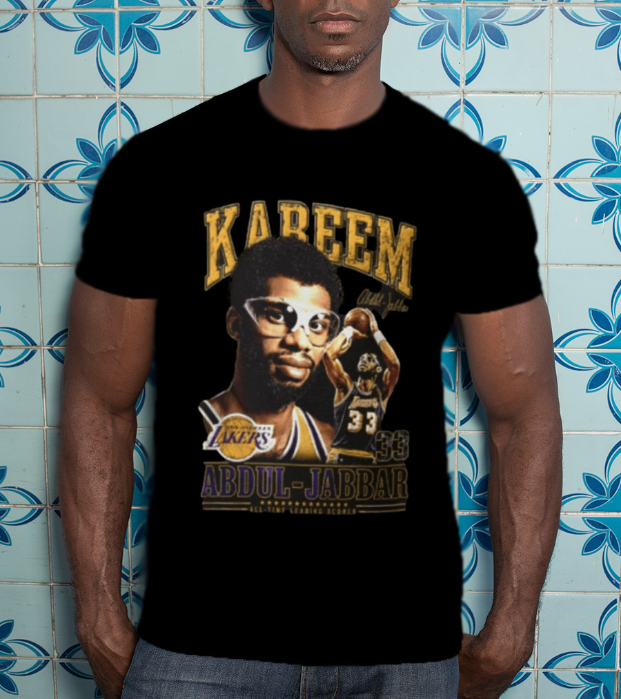 Kareem Abdul Jabbar Los Angeles Lakers NBA All Time Leading Scorer 33 T-Shirt