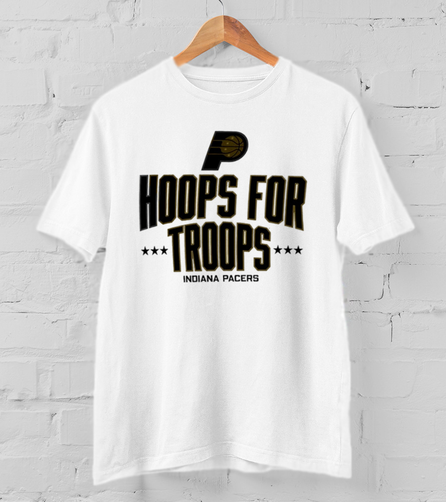 Indiana Pacers Hoops For Troops NBA 2025 T-Shirt