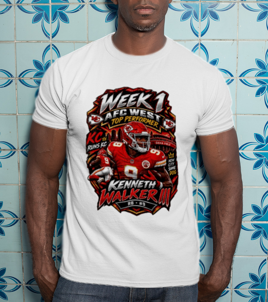 Kenneth Walker Kansas City Chiefs Week 1 NFC West Top Performer T-Shirt