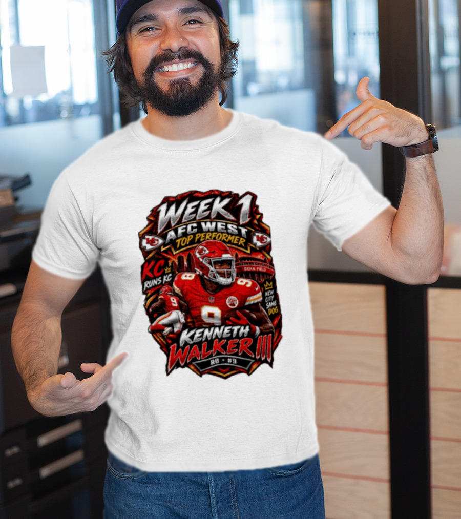 Kenneth Walker Kansas City Chiefs Week 1 NFC West Top Performer T-Shirt