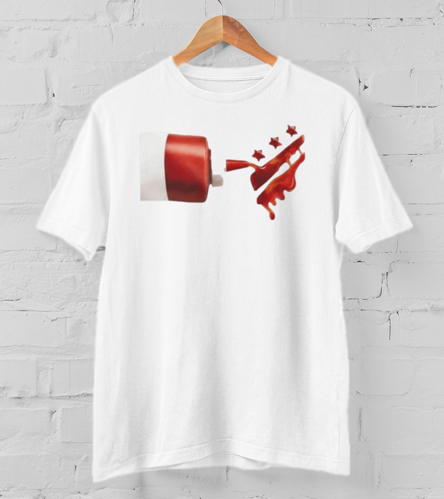 Ketchup Bottle With Three Star Splat Rating T-Shirt
