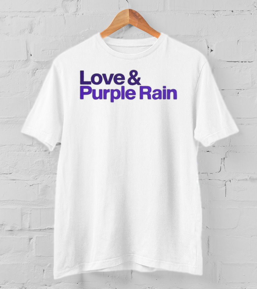 Minnesota Vikings Love Peace Purple Rain T-Shirt