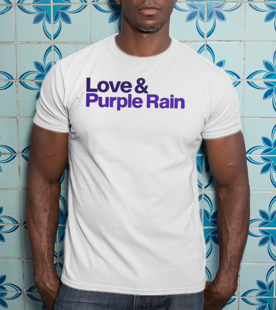 Minnesota Vikings Love Peace Purple Rain T-Shirt