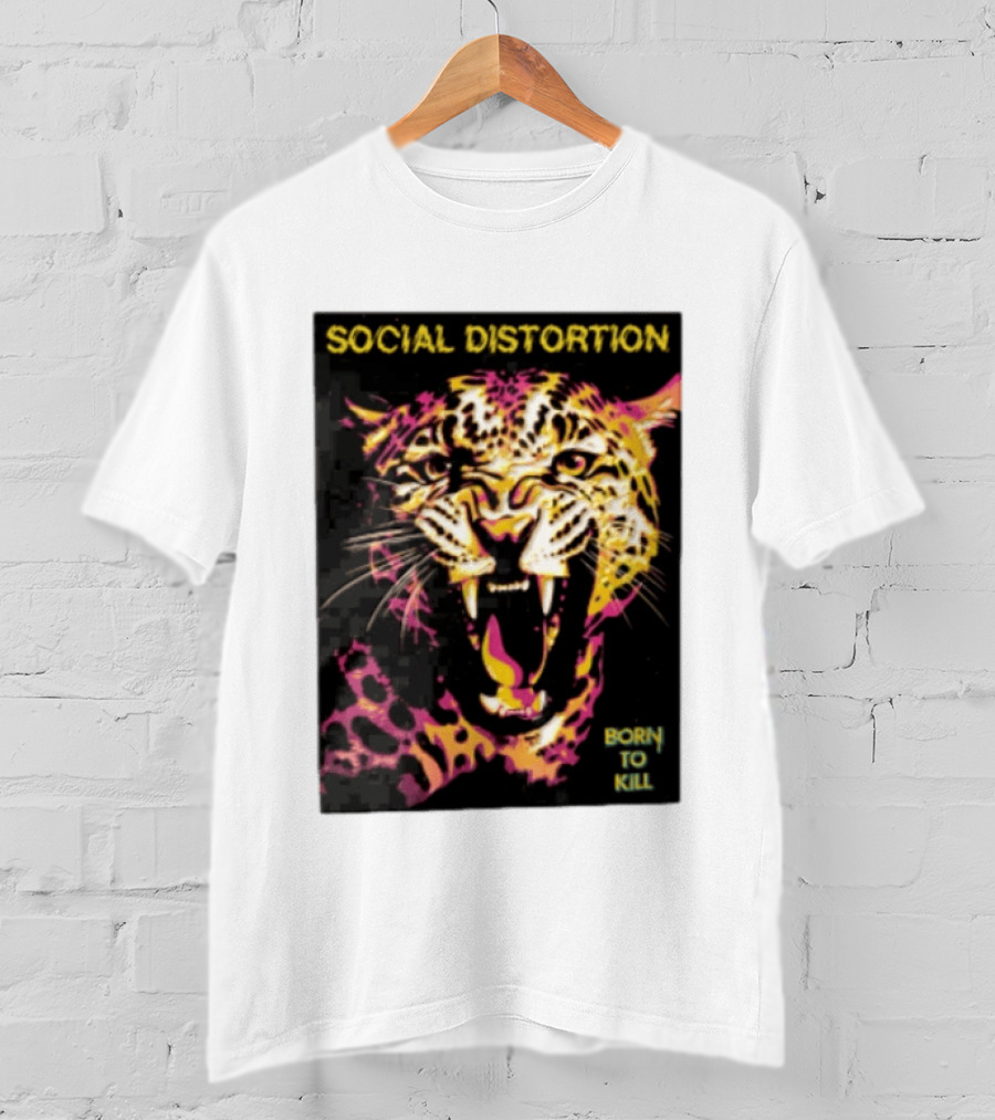 Social Distortion Snarling Leopard Born To Kill T-Shirt