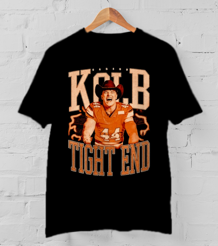 Carson Kolb 44 Cowboy Hat Football Player Tight End T-Shirt