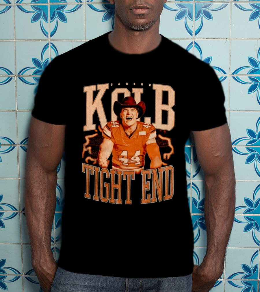 Carson Kolb 44 Cowboy Hat Football Player Tight End T-Shirt