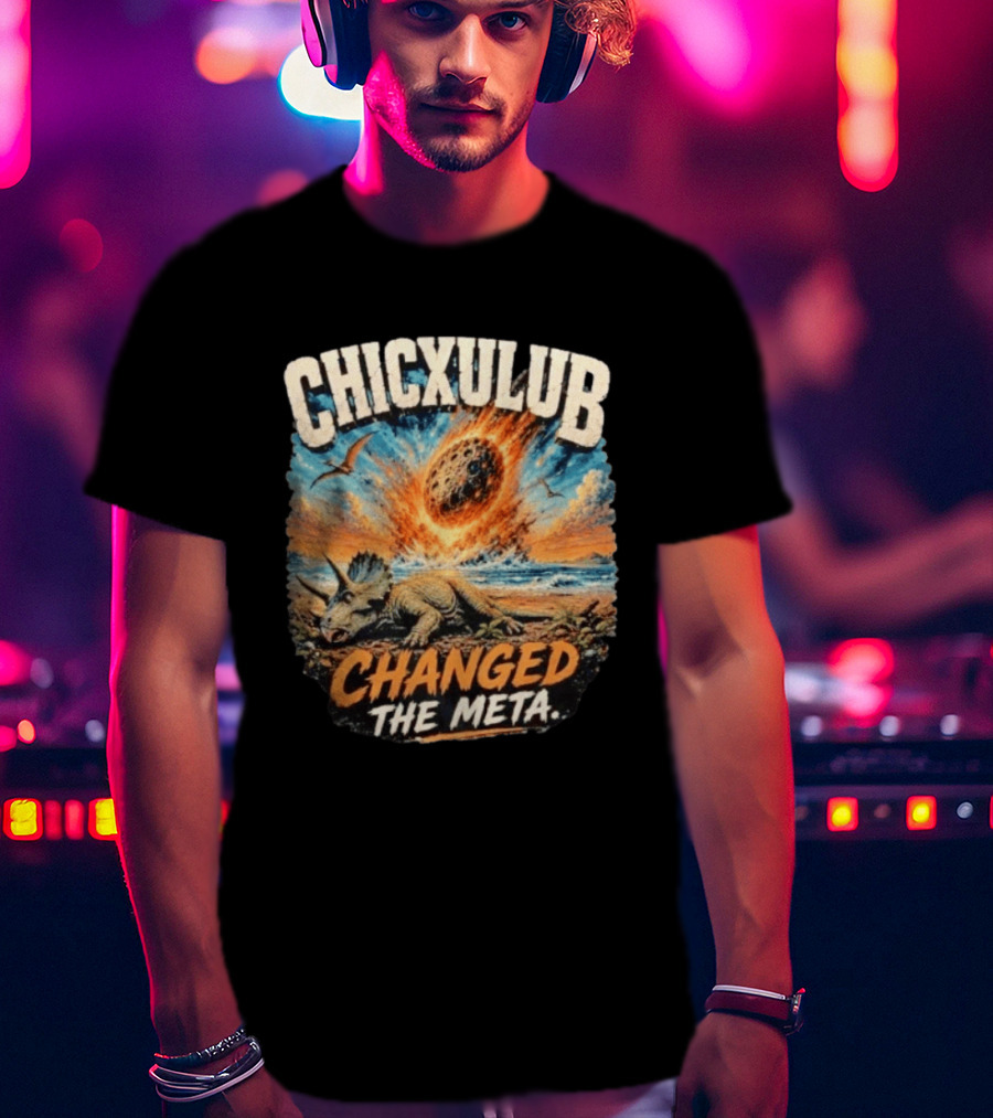 Chicxulub Asteroid Impact Dinosaur Triceratops Extinction Event T-Shirt