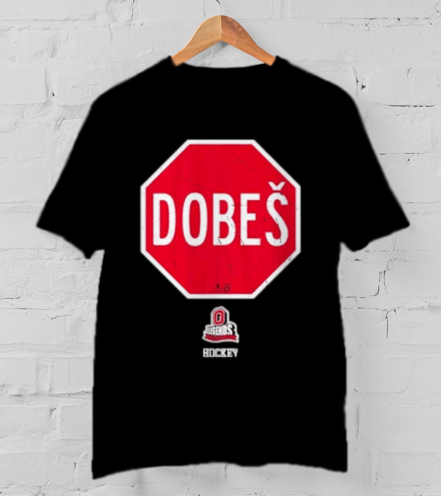 Ohio State Buckeyes Jakub Dobes Stop Sign T-Shirt