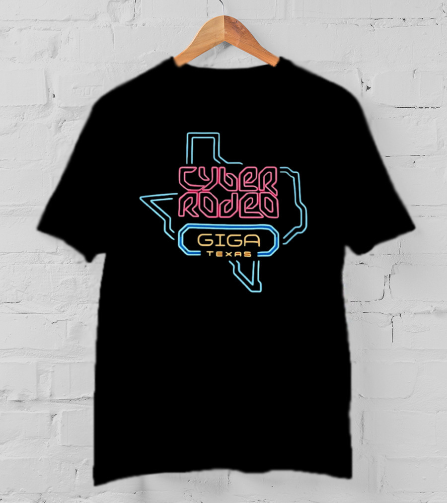 Cyber Rodeo Giga Texas Neon Tesla Elon Musk T-Shirt