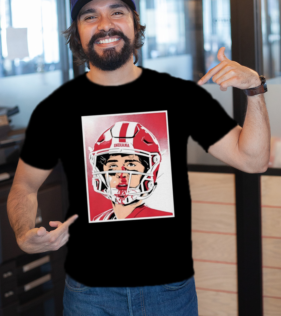 Josh Hoover Indiana Football Bloody Face Helmet T-Shirt