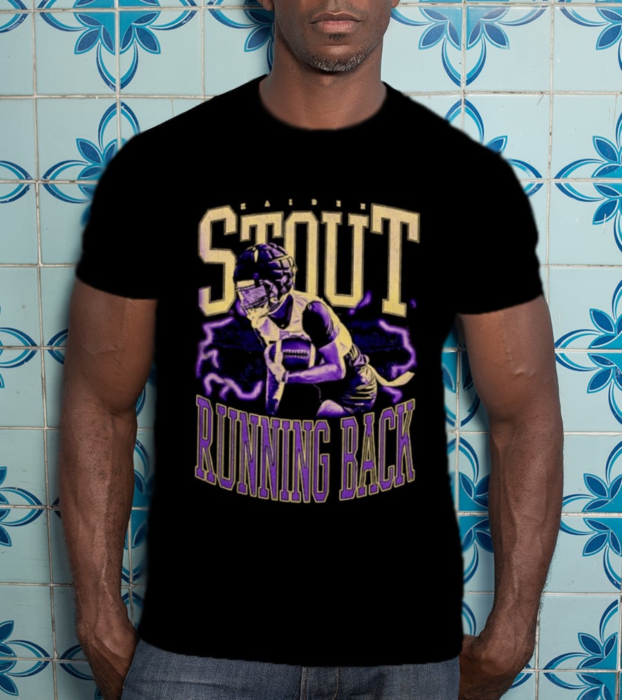 Stout Running Back Football Player T-Shirt