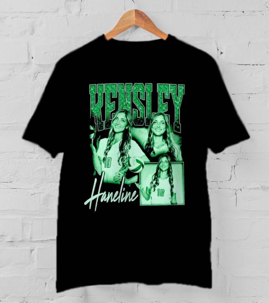 Kensley Haneline 18 Volleyball Player Green Collage T-Shirt