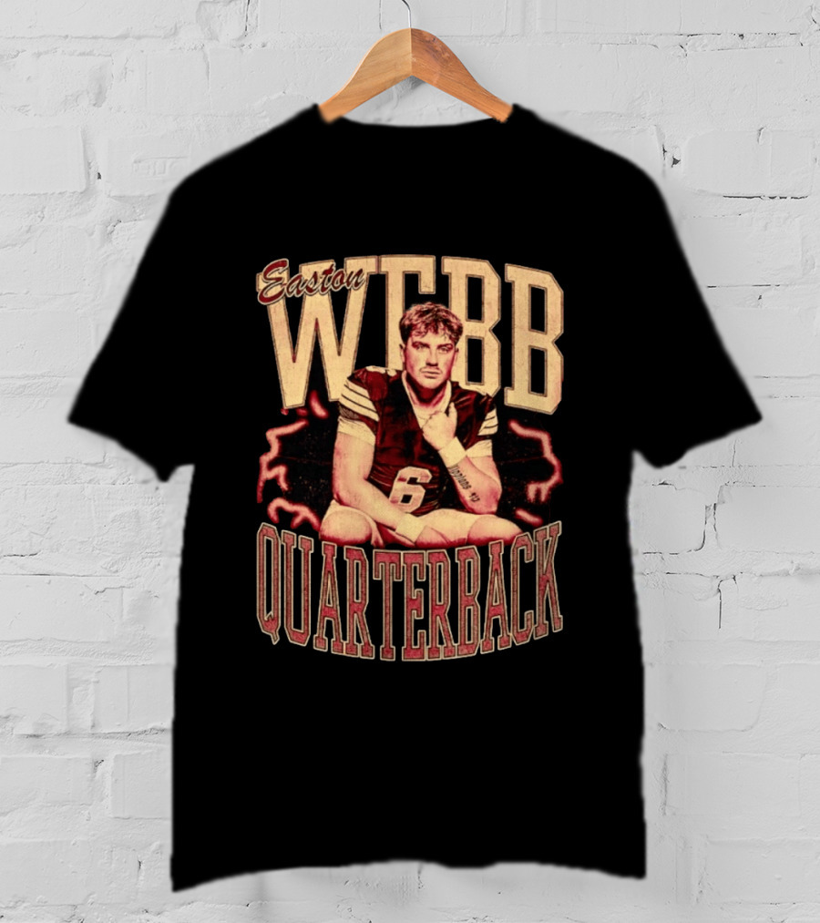 Easton WTBB 6 Quarterback Distressed Football T-Shirt