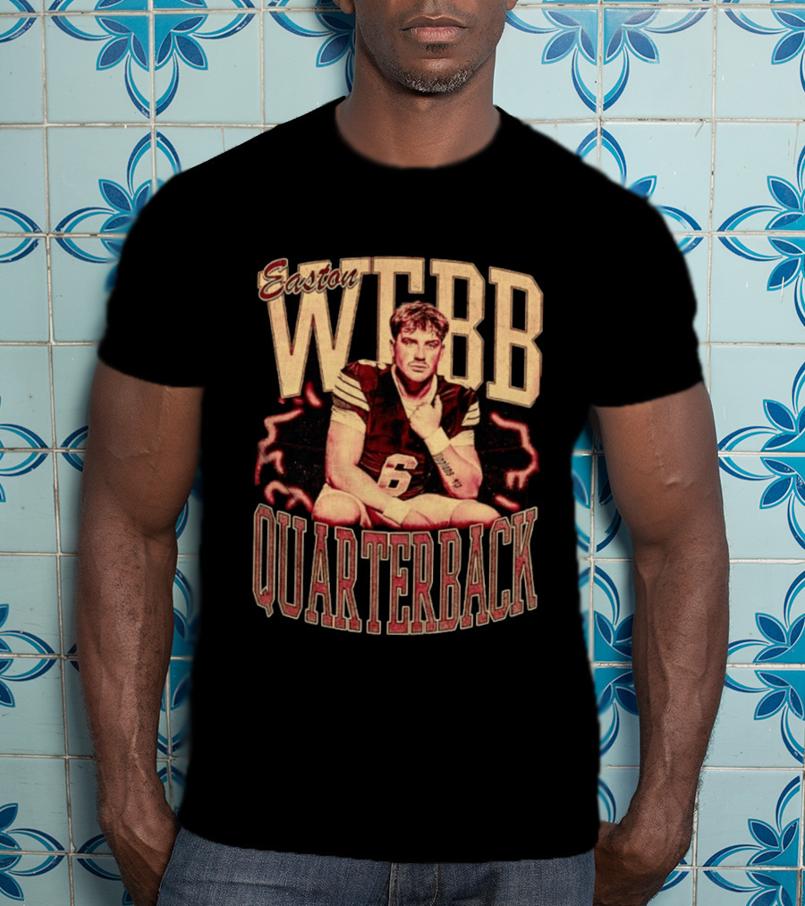 Easton WTBB 6 Quarterback Distressed Football T-Shirt