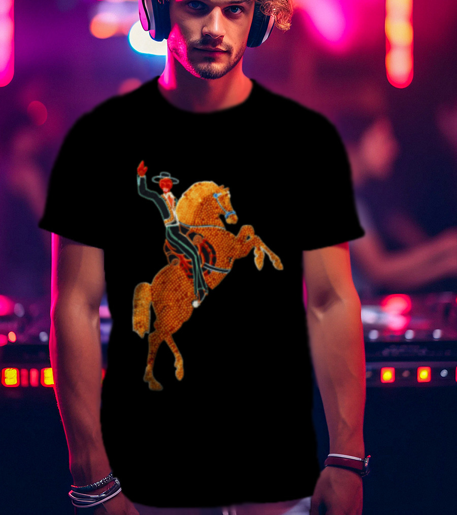 Las Vegas Cowboy Neon Sign T-Shirt