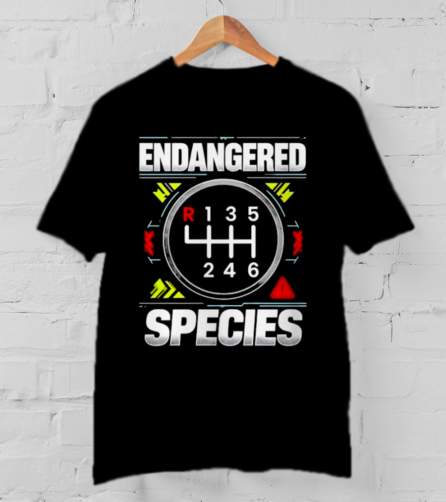Endangered Species Manual Transmission Gear Shift T-Shirt
