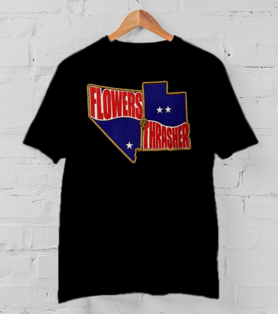 FLOWERS THRASHER Nevada Utah Patch T-Shirt
