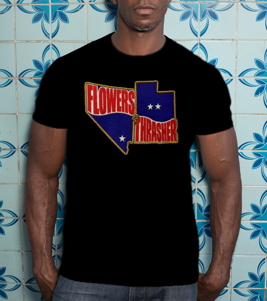FLOWERS THRASHER Nevada Utah Patch T-Shirt