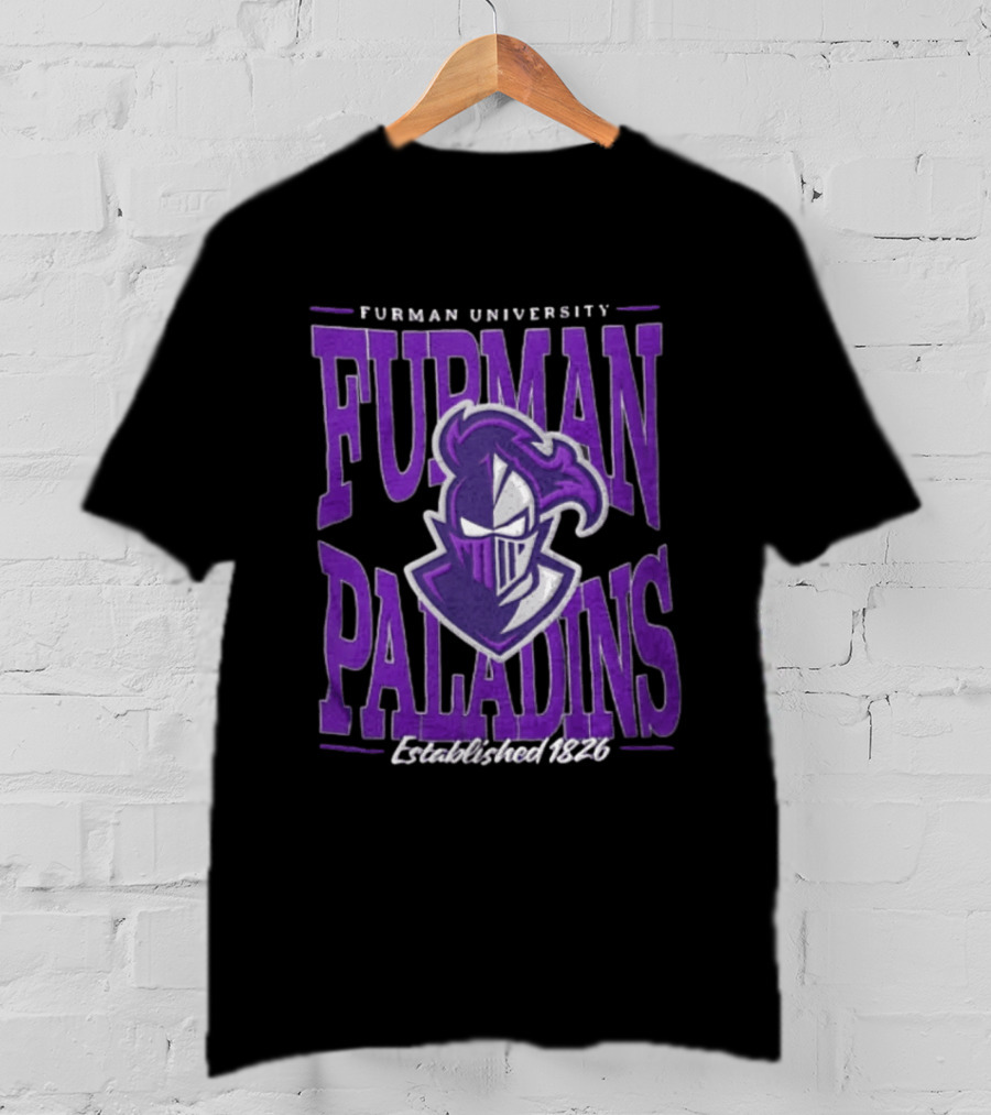 Furman University Paladins NCAAF Established 1826 Purple Knight T-Shirt