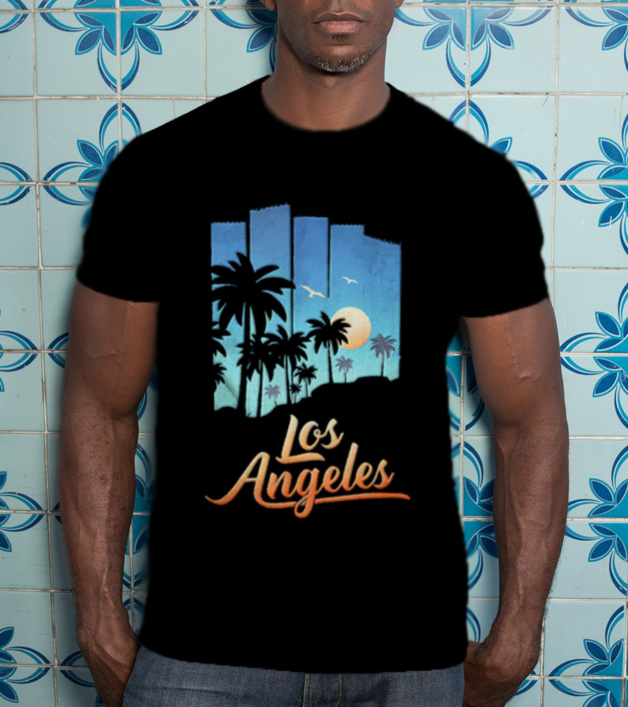 Los Angeles Sunset Palm Trees California T-Shirt