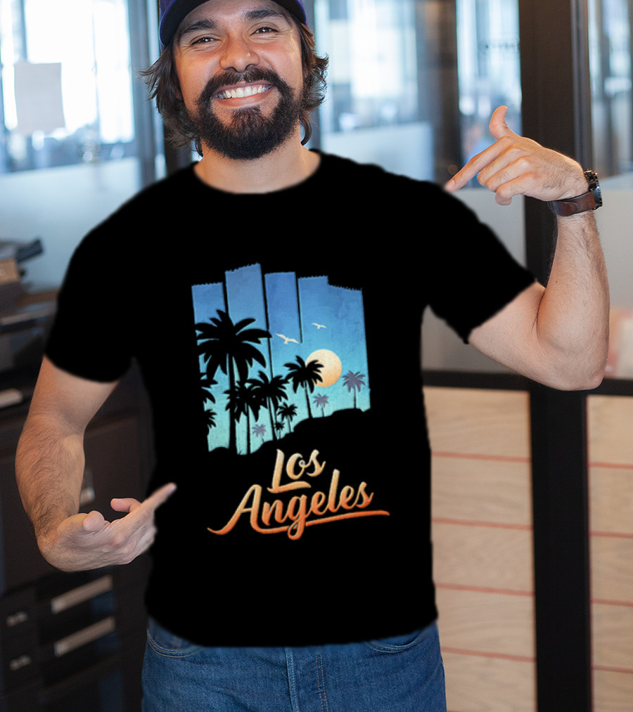 Los Angeles Sunset Palm Trees California T-Shirt