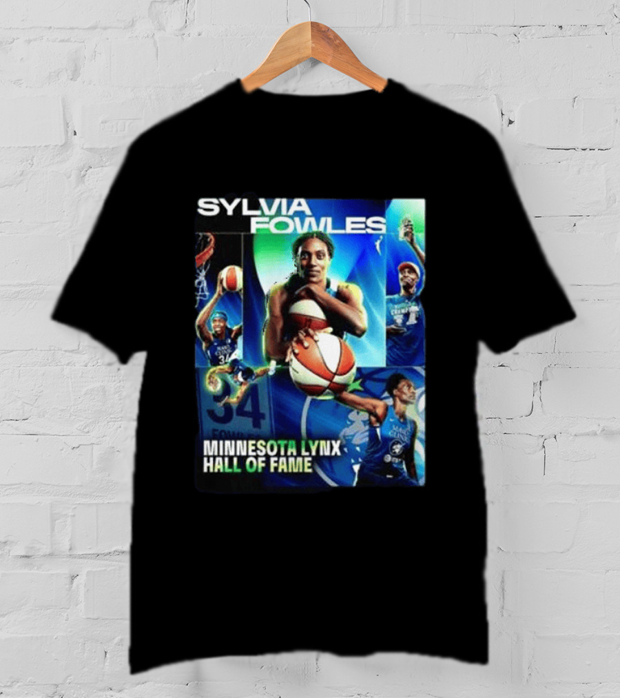 Sylvia Fowles Minnesota Lynx Hall Of Fame Basketball Legend 34 T-Shirt