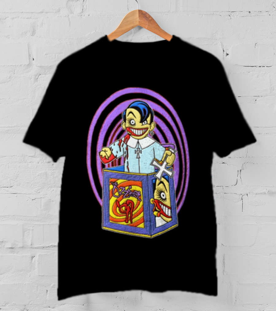 Ozzfest 1997 Cartoon Character With Cross And Blood Stained Attire T-Shirt