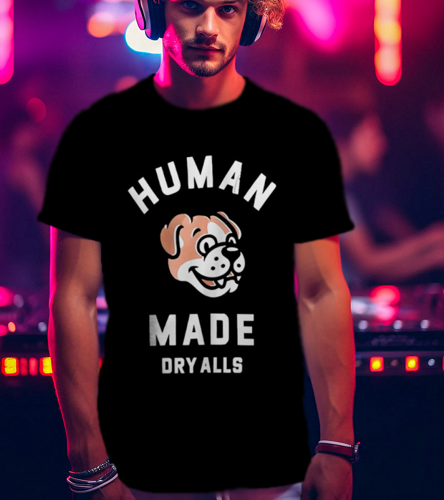 Human Made Dry Alls Nigo Streetwear Bulldog Motif T-Shirt