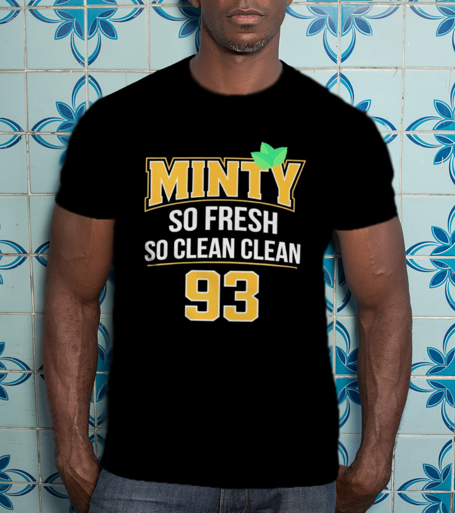 Minty So Fresh So Clean Clean 93 Mint Leaf Accents T-Shirt