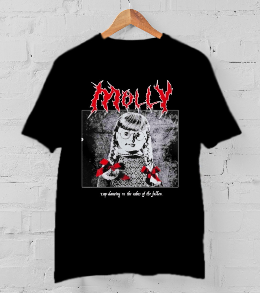 Molly Tap Dancing On The Ashes Of The Fallen Horror Doll Drawing T-Shirt