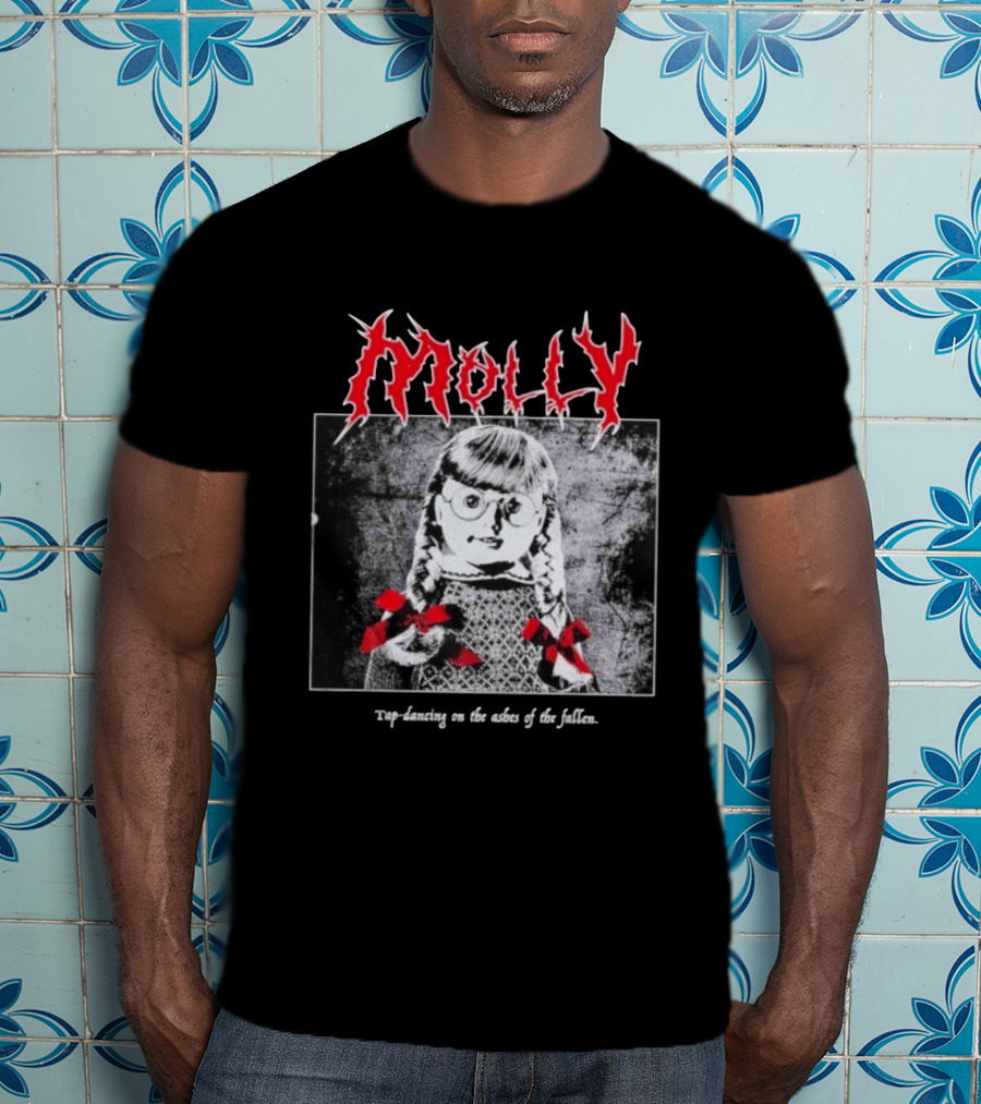 Molly Tap Dancing On The Ashes Of The Fallen Horror Doll Drawing T-Shirt