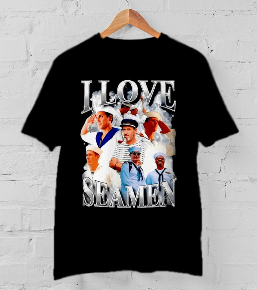 I Love Seamen Sailor Aesthetic Navy Nautical T-Shirt