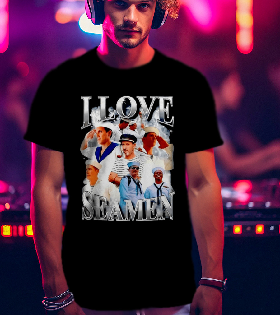 I Love Seamen Sailor Aesthetic Navy Nautical T-Shirt