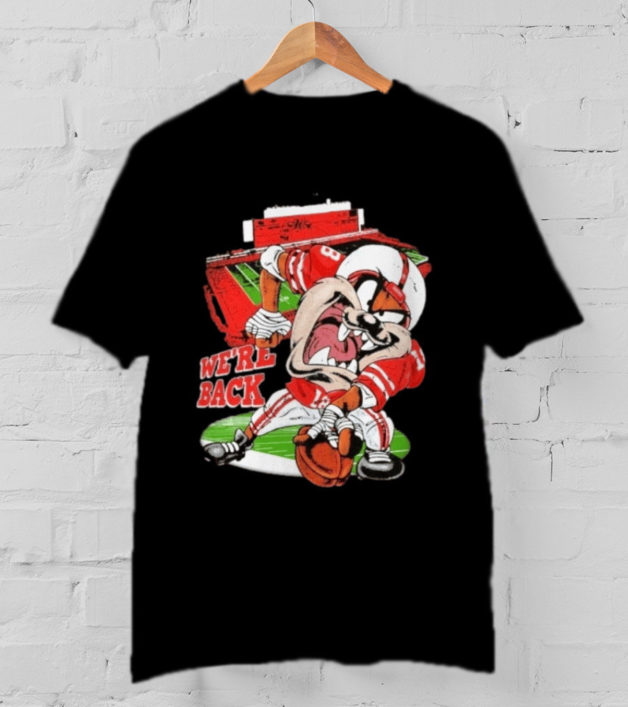 Taz Nebraska Cornhuskers We're Back Memorial Stadium Football T-Shirt