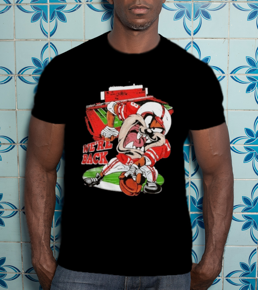 Taz Nebraska Cornhuskers We're Back Memorial Stadium Football T-Shirt