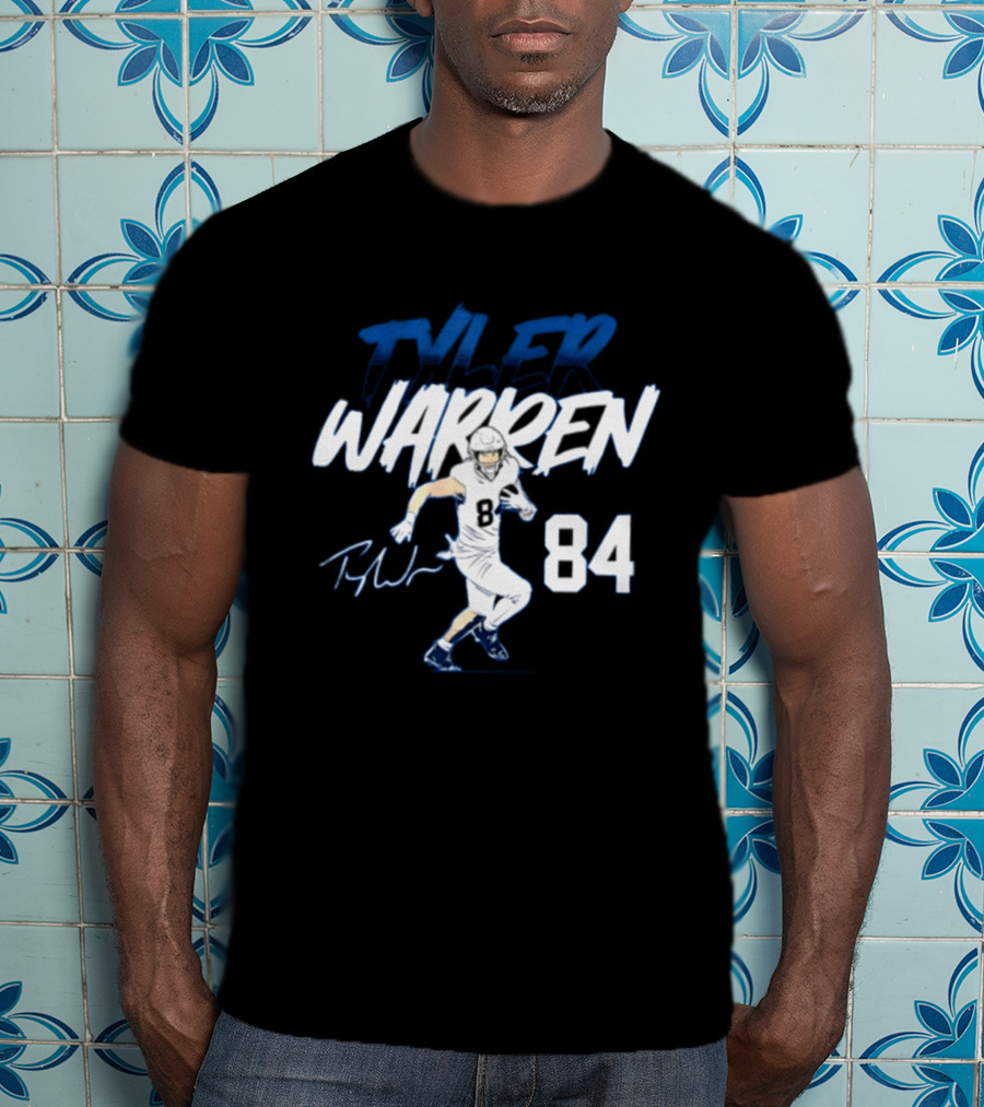 Tyler Warren Penn State 84 Football Player Signature T-Shirt