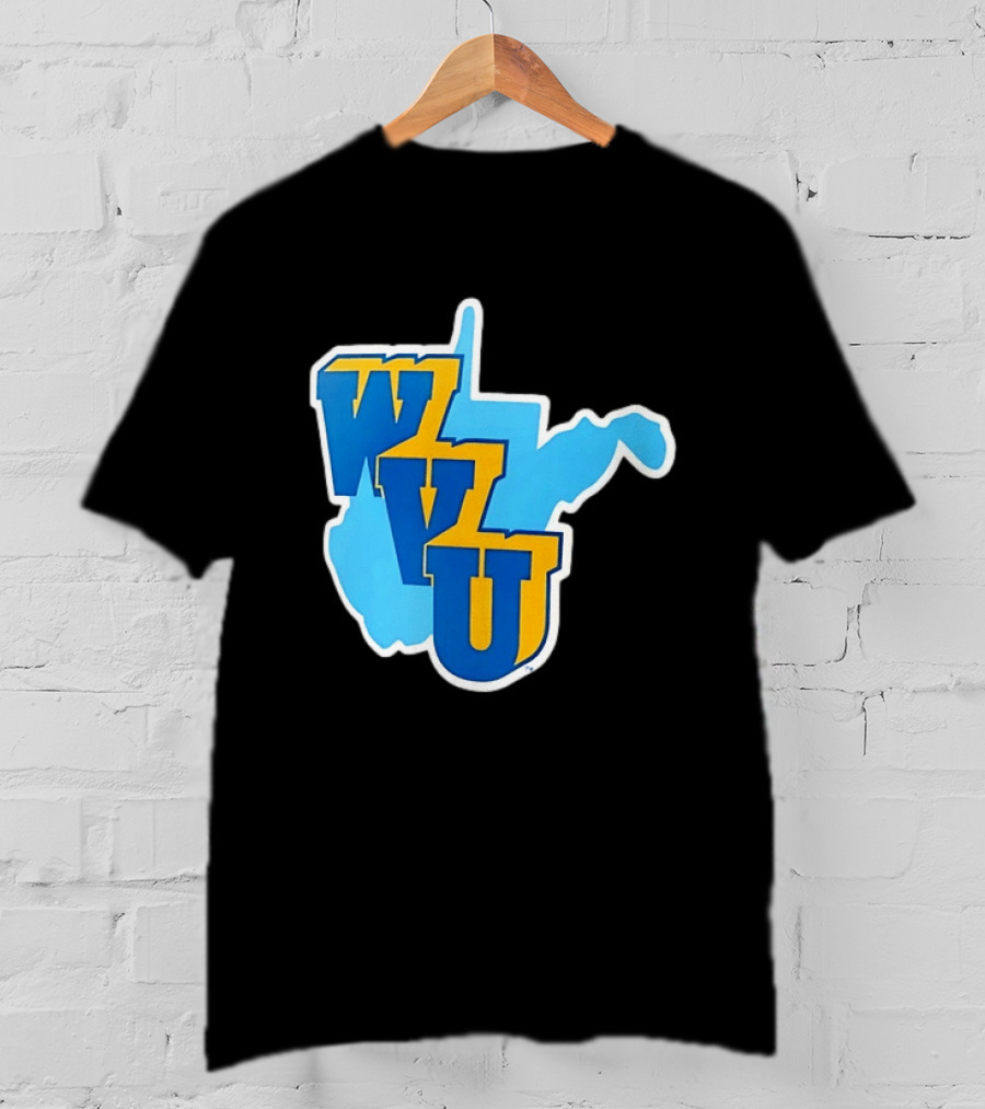West Virginia Mountaineers WVU State Map T-Shirt
