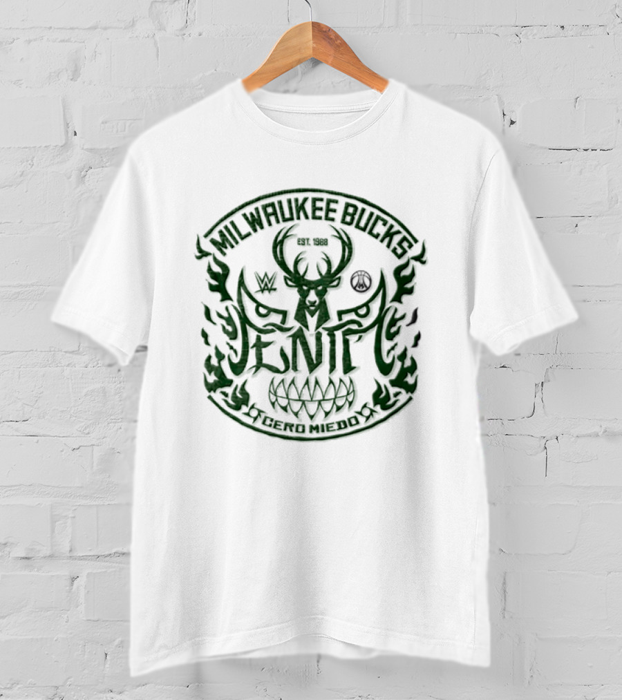 Cero Miedo Milwaukee Bucks Est 1968 Venom Tattoo T-Shirt