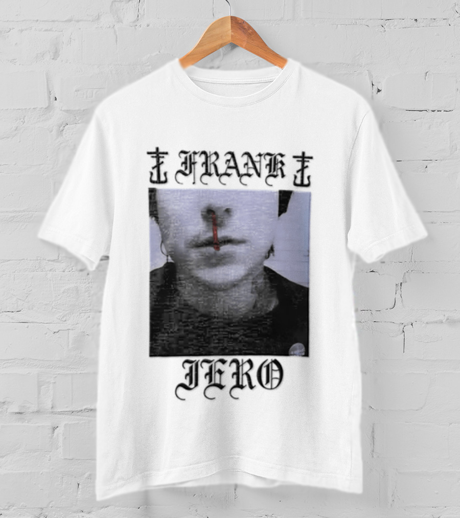 Franke Jero Dark Blue Aesthetic Nosebleed Art My Chemical Romance T-Shirt