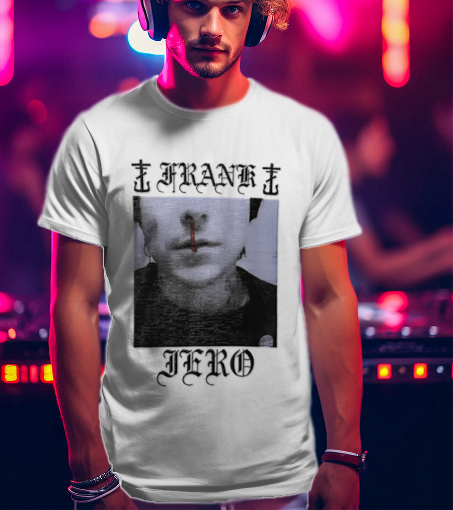 Franke Jero Dark Blue Aesthetic Nosebleed Art My Chemical Romance T-Shirt