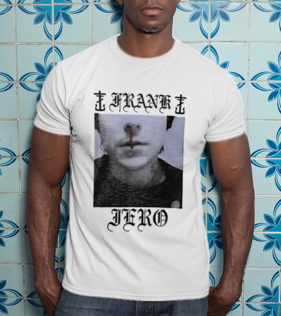 Franke Jero Dark Blue Aesthetic Nosebleed Art My Chemical Romance T-Shirt