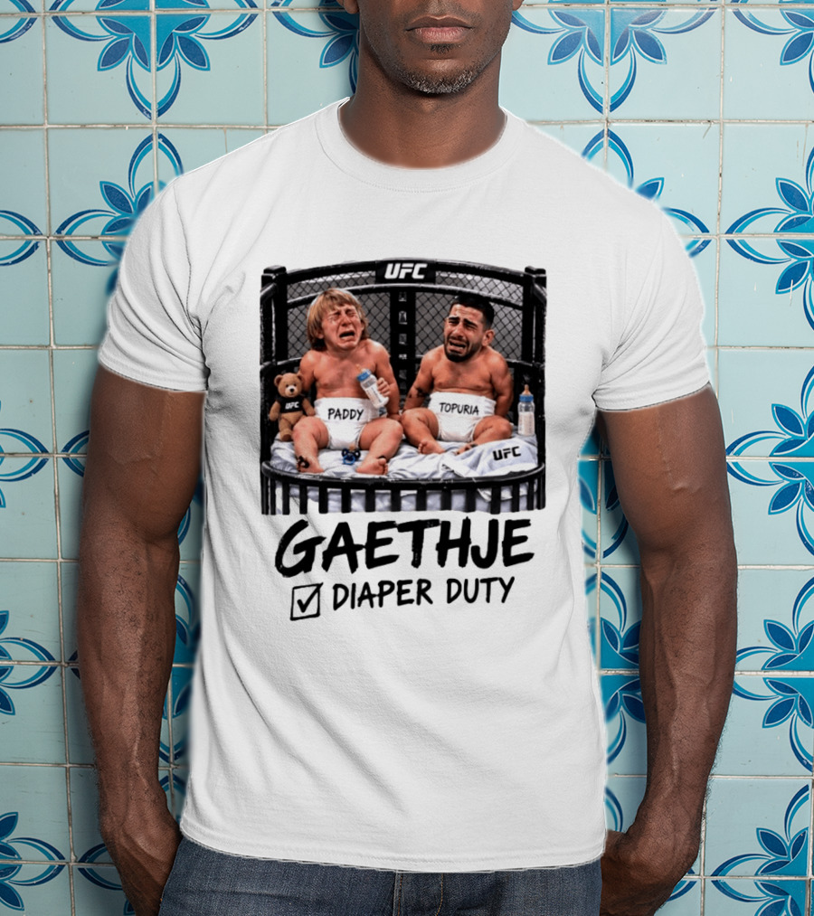 UFC Gaethje Diaper Duty Paddy Topuria Cage Fight T-Shirt