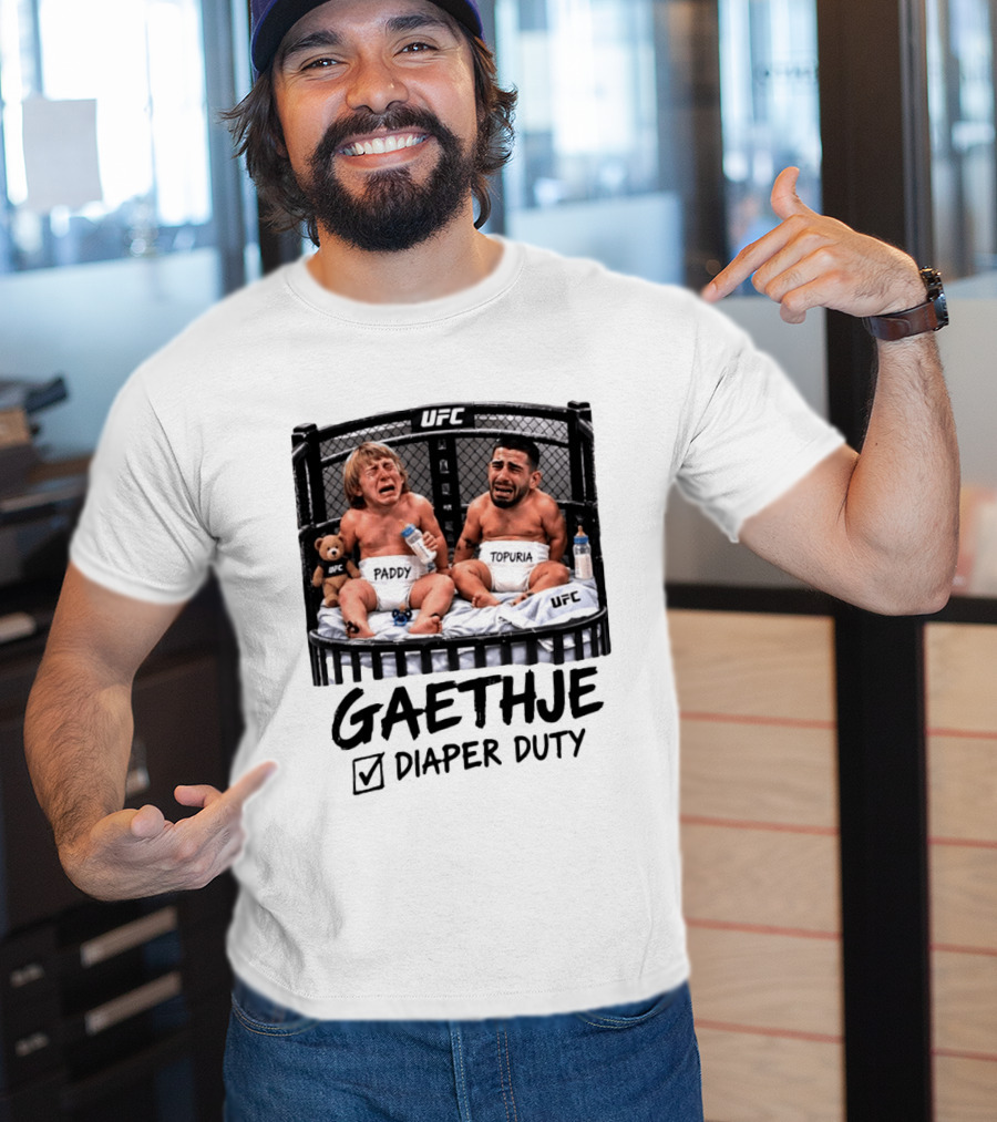 UFC Gaethje Diaper Duty Paddy Topuria Cage Fight T-Shirt
