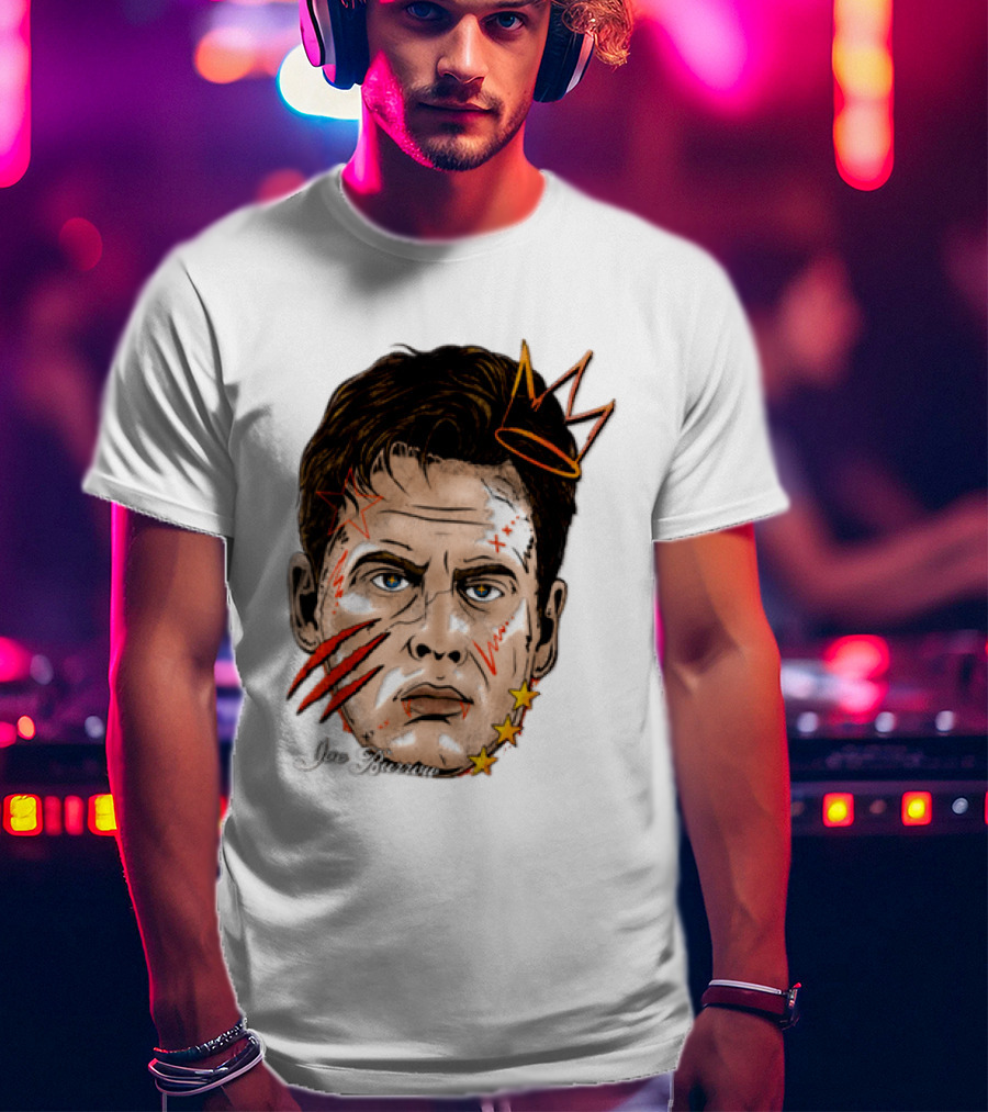 Joe Burrow Fat Head Limited Edition Player Crowned Star Scratches T-Shirt