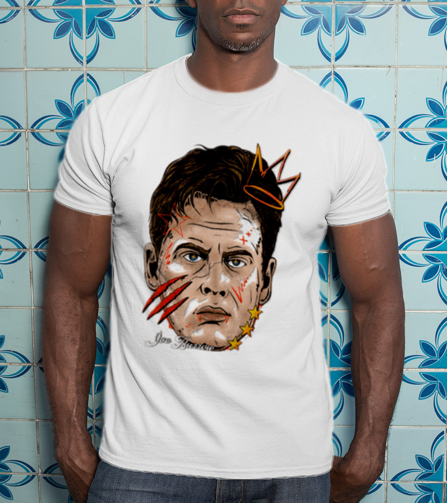 Joe Burrow Fat Head Limited Edition Player Crowned Star Scratches T-Shirt