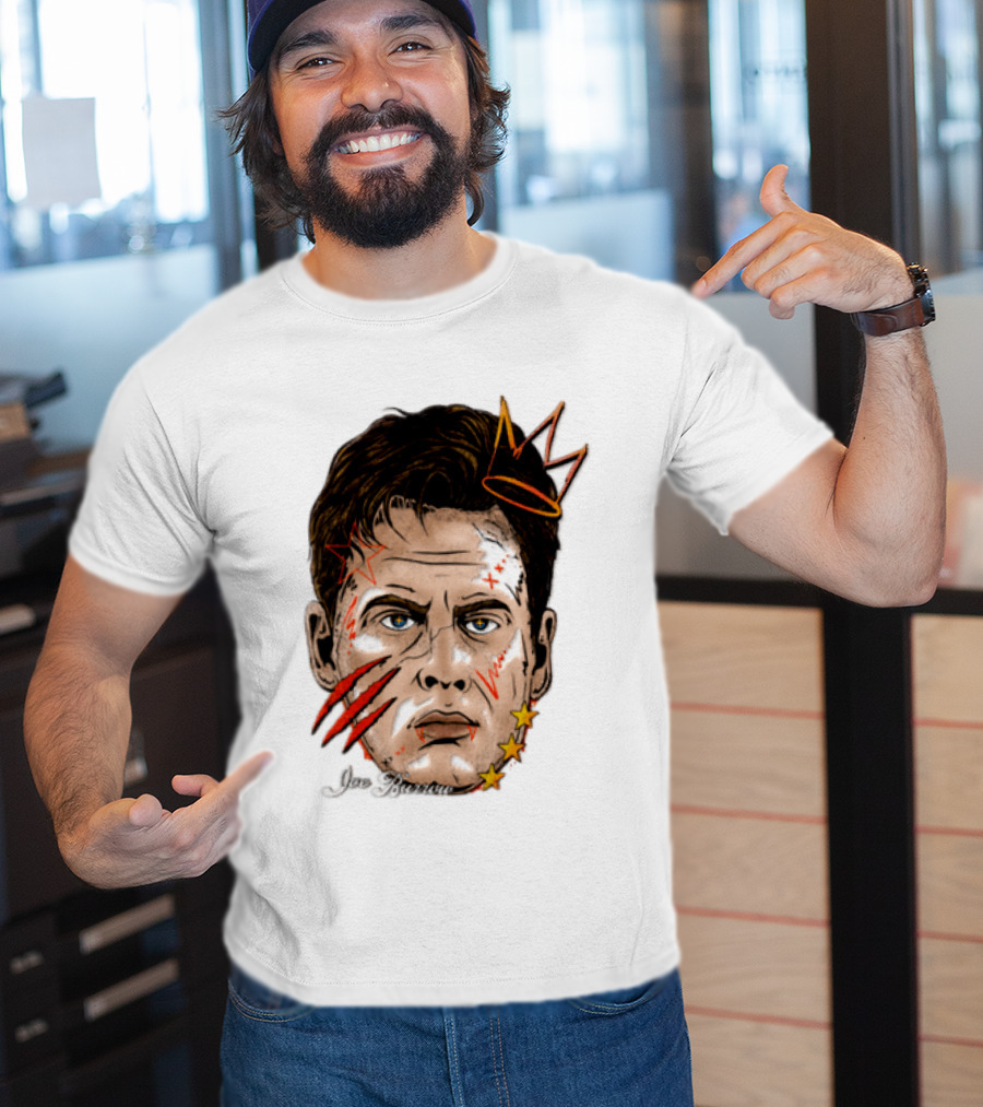 Joe Burrow Fat Head Limited Edition Player Crowned Star Scratches T-Shirt